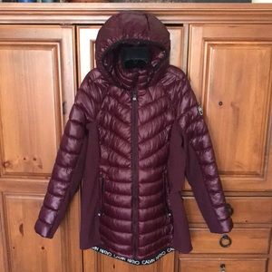 NWOT Calvin Klein Performance Mixed Media Puffer Coat. Womens size M